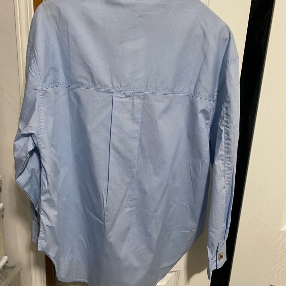 Women’s Light Blue Button-Up Shirt oversized - Picture 5 of 5